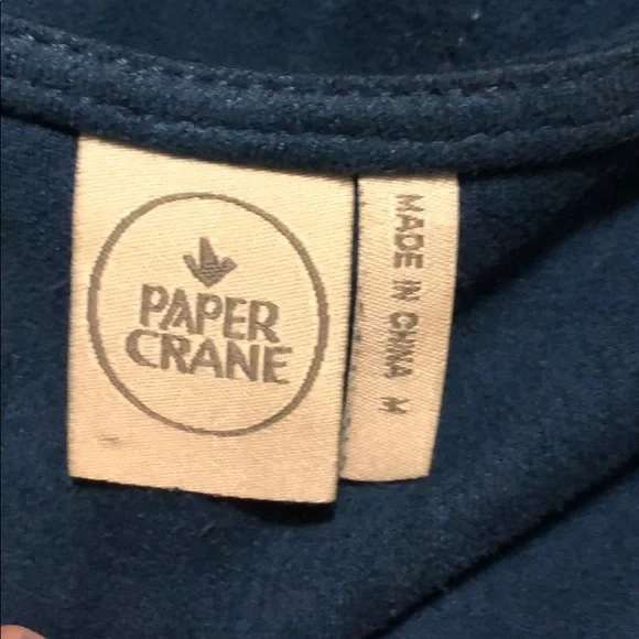 Anthropologie paper crane blue faux suede dress - Picture 5 of 6